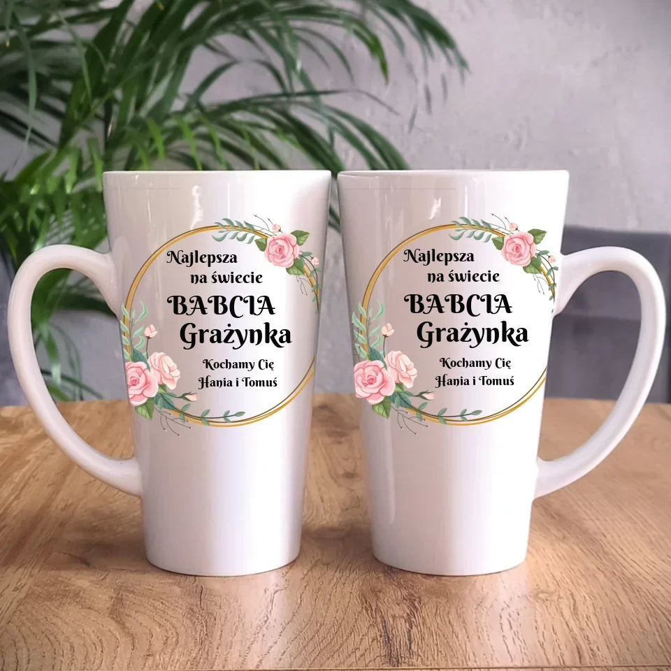Najlepsza babcia na świecie | Personalizowany kubek dla babci B04 - StoryCups.pl