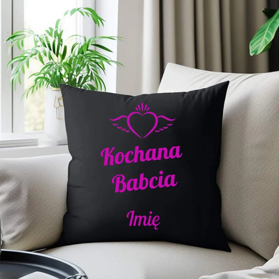 Kochana Babcia | Personalizowana poduszka dekoracyjna dla babci B05 - StoryCups.pl