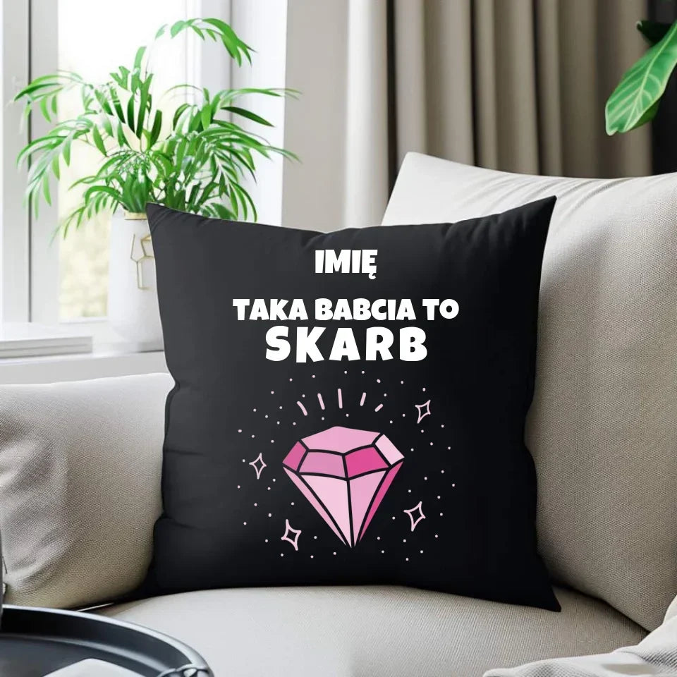 Taka babcia to skarb | Poduszka dekoracyjna dla babci B06 - StoryCups.pl