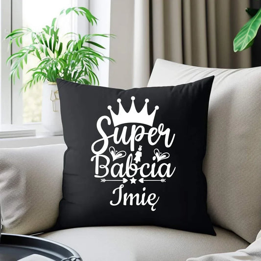 Super Babcia | Personalizowana poduszka dekoracyjna dla babci B03 - StoryCups.pl