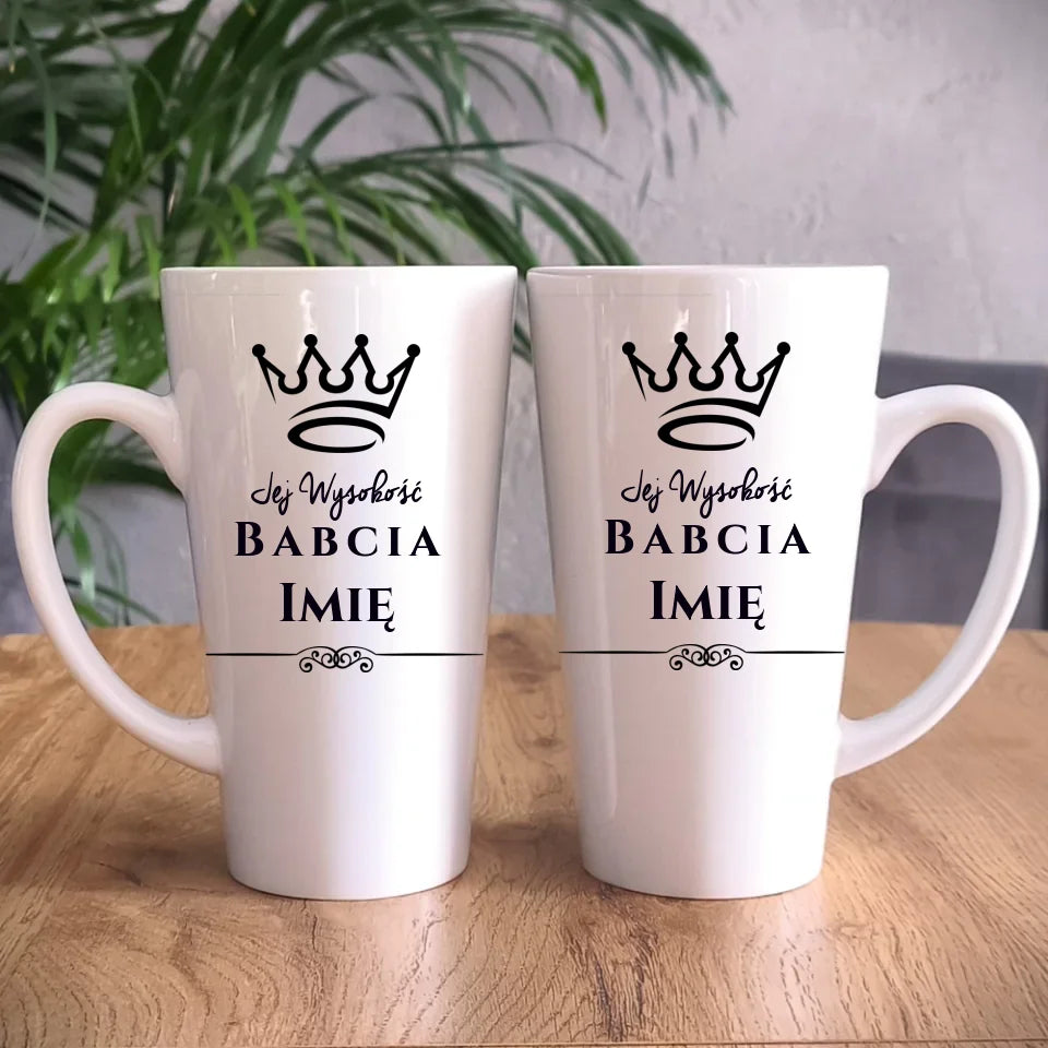 Personalizowany duży kubek dla babci - prezent na Dzień Babci Święta Urodziny