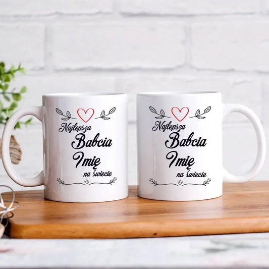 Najlepsza Babcia na Świecie | Personalizowany kubek dla babci B12 - StoryCups.pl