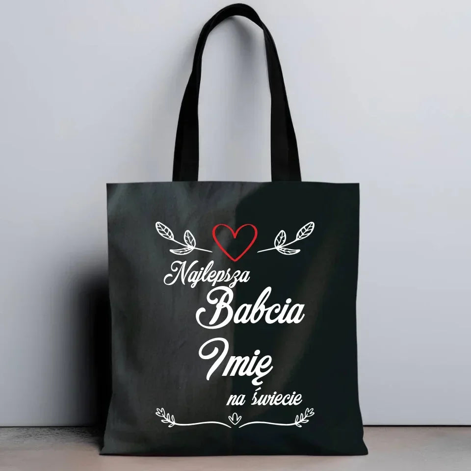 Najlepsza Babcia na Świecie | Personalizowana torba dla babci B12 - StoryCups.pl