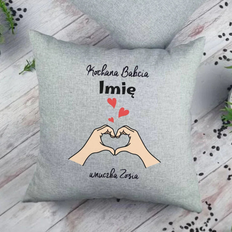 Kochana Babcia | Personalizowana poduszka dla babci B13 - StoryCups.pl