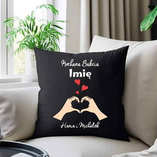 Kochana Babcia | Personalizowana poduszka dekoracyjna dla babci B13 - StoryCups.pl