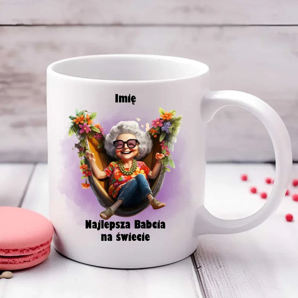 Najlepsza Babcia na świecie | Kubek z imieniem dla babci B14 - StoryCups.pl