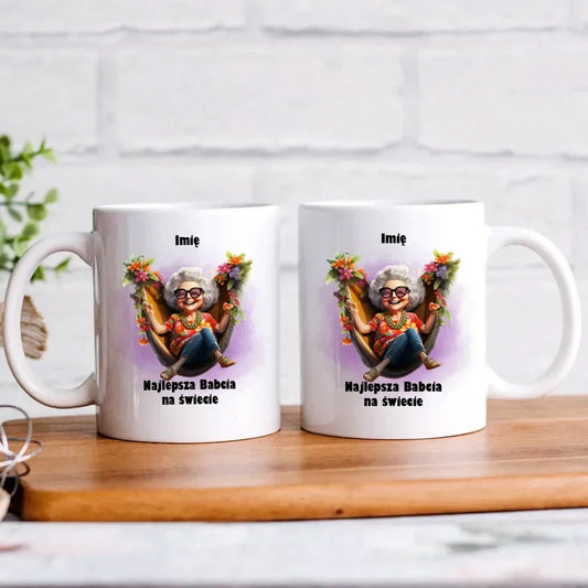 Najlepsza Babcia na świecie | Kubek z imieniem dla babci B14 - StoryCups.pl