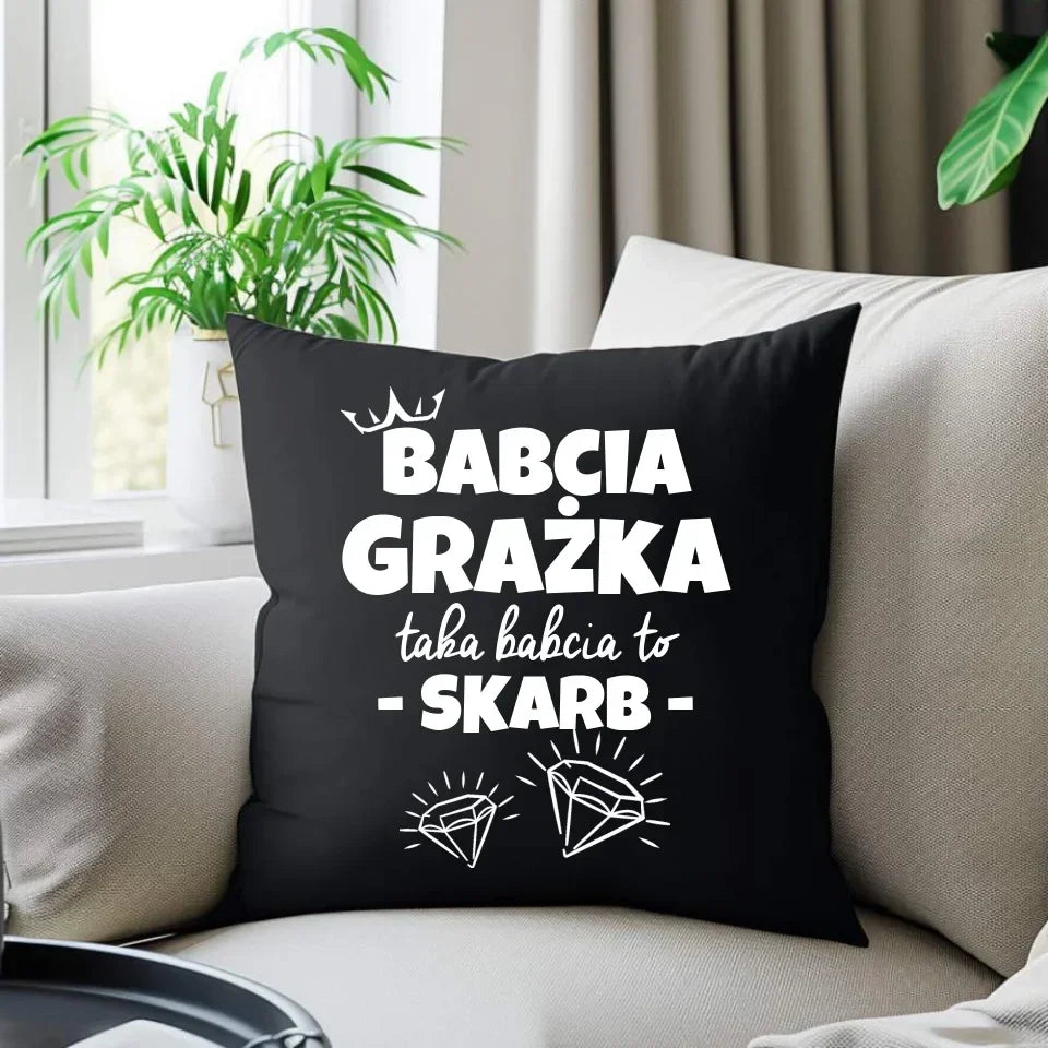 Taka Babcia to skarb | Poduszka dekoracyjna dla babci B19 - StoryCups.pl