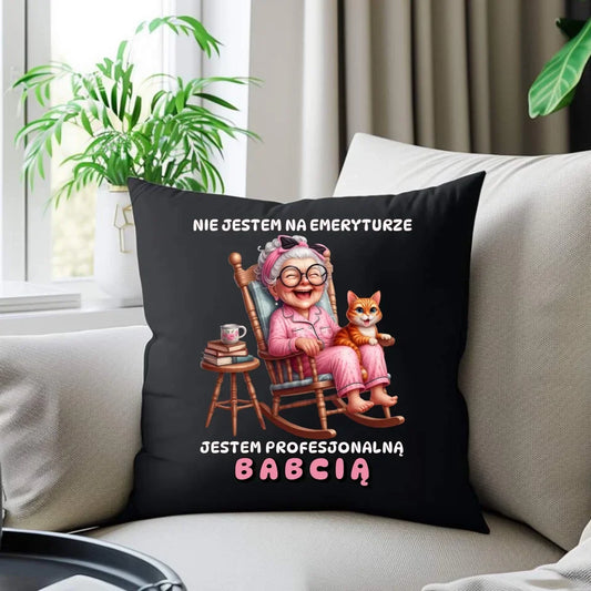 Profesjonalna babcia | Poduszka dekoracyjna dla babci B20 - StoryCups.pl