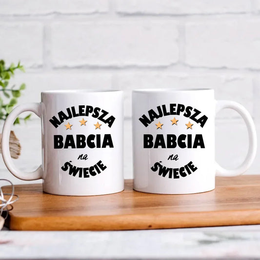 Najlepsza babcia na świecie | Kubek dla babci B23 - StoryCups.pl