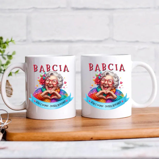 Babcia serce domu | Kubek dla babci B25 - StoryCups.pl