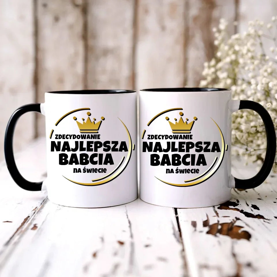 Zdecydowanie najlepsza babcia na świecie | Kubek dla babci B32 - StoryCups.pl