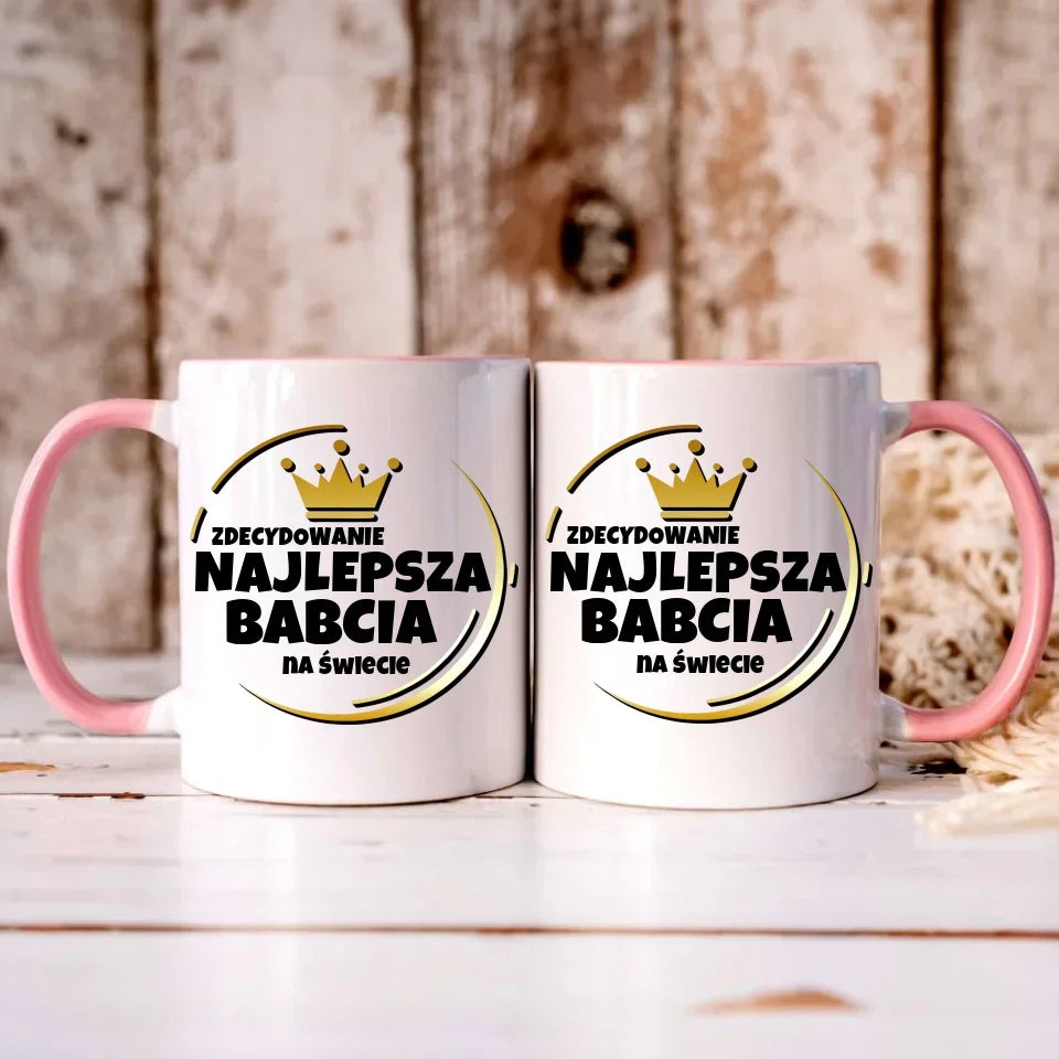 Zdecydowanie najlepsza babcia na świecie | Kubek dla babci B32 - StoryCups.pl