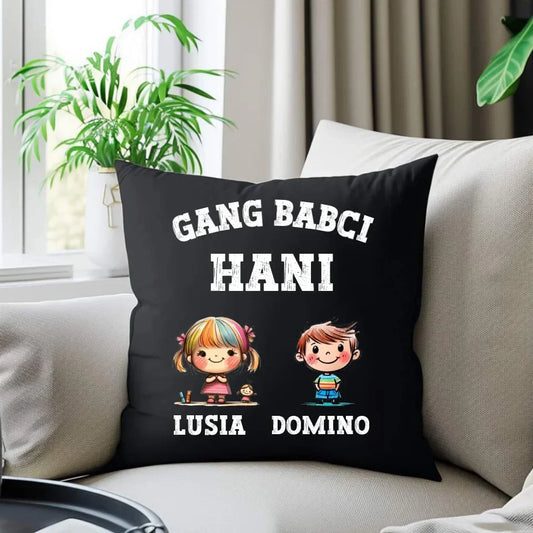Gang Babci | Personalizowana poduszka dekoracyjna dla babci B18 - StoryCups.pl