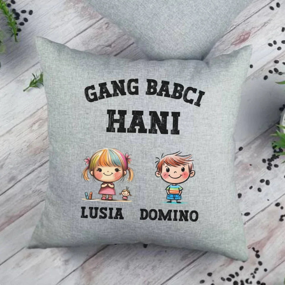 Gang Babci | Personalizowana poduszka dla babci B18 - StoryCups.pl