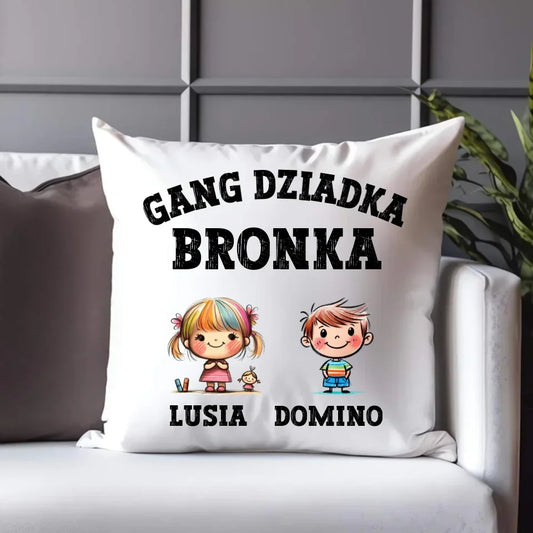 Gang Dziadka | Personalizowana poduszka dla dziadka D18 - StoryCups.pl