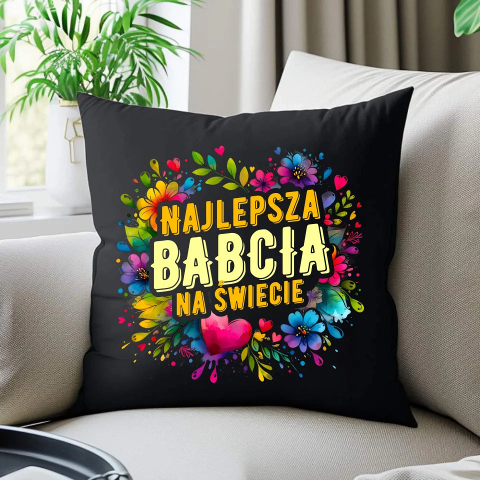 Poduszka dekoracyjna dla babci - prezent na Dzień Babci, urodziny, Święta