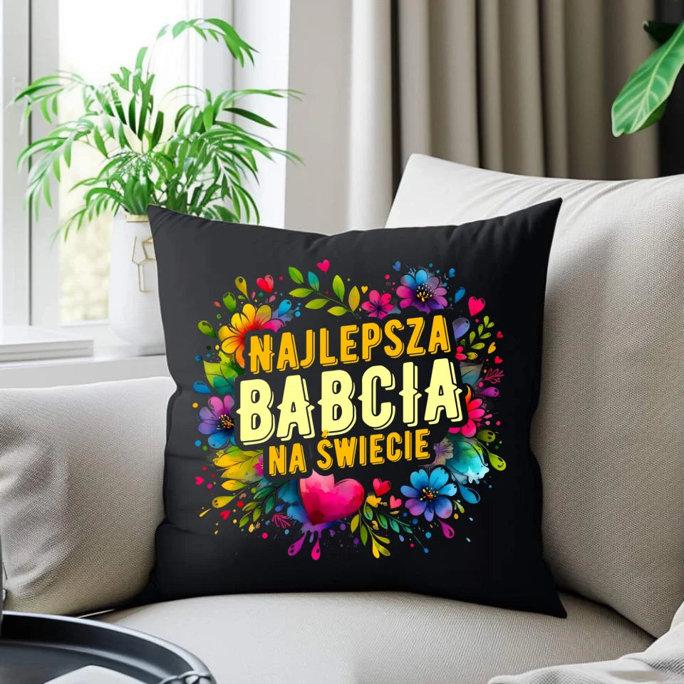 Poduszka dekoracyjna dla babci - prezent na Dzień Babci, urodziny, Święta