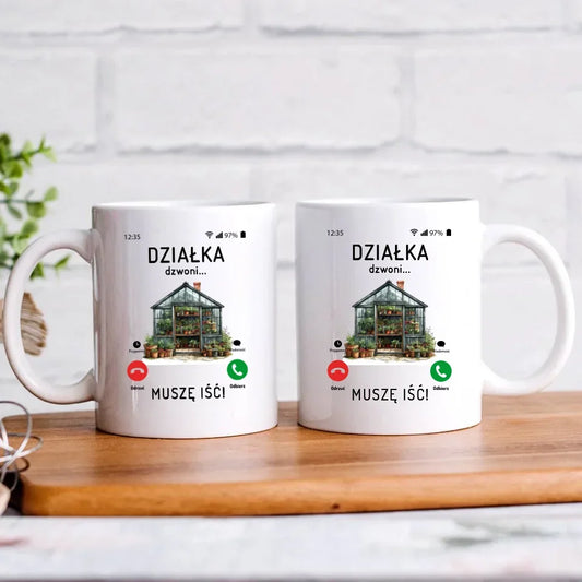 Działka dzwoni muszę iść | Kubek dla babci B41 - StoryCups.pl