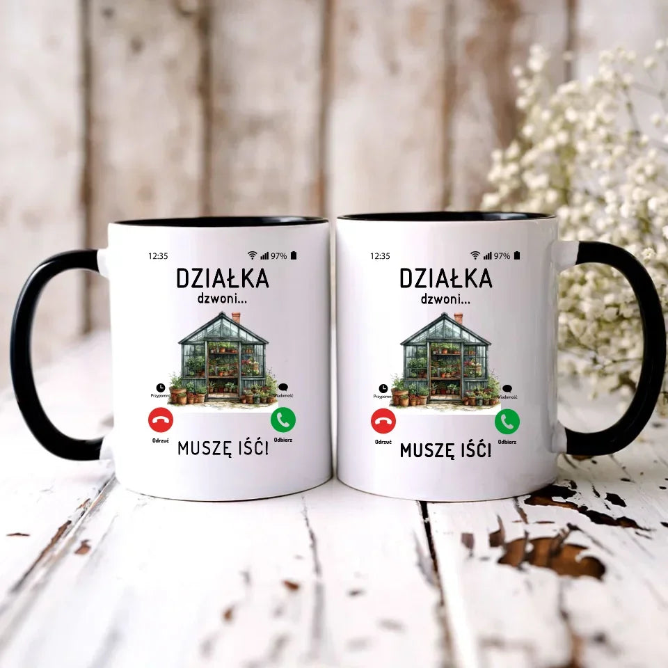 Działka dzwoni muszę iść | Kubek dla babci B41 - StoryCups.pl