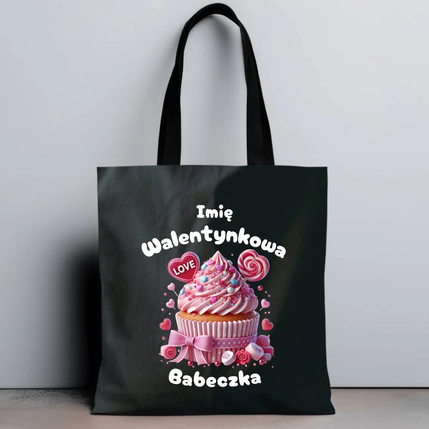Walentynkowa babeczka imię | Torba na Walentynki W21 - StoryCups.pl