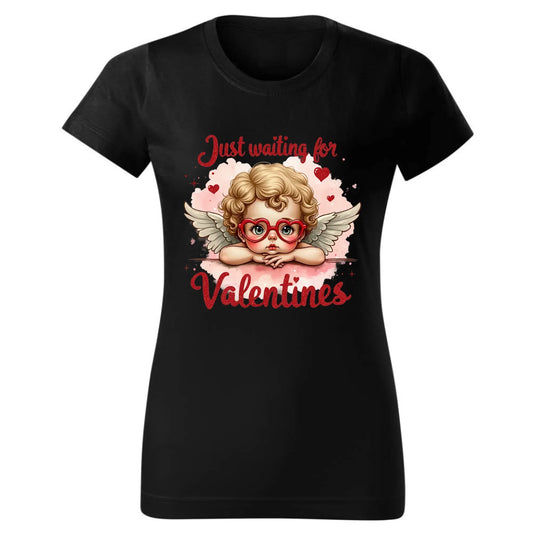 Czekam tylko na Walentynki | Koszulka damska W24 - StoryCups.pl