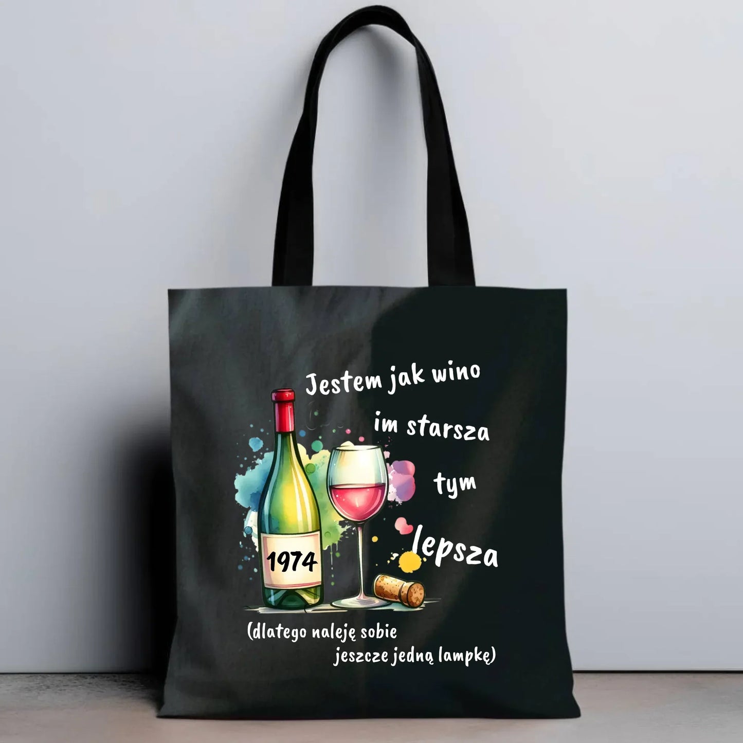 Jestem jak wino, im starsza tym lepsza | Torba prezent na urodziny U13 - StoryCups.pl