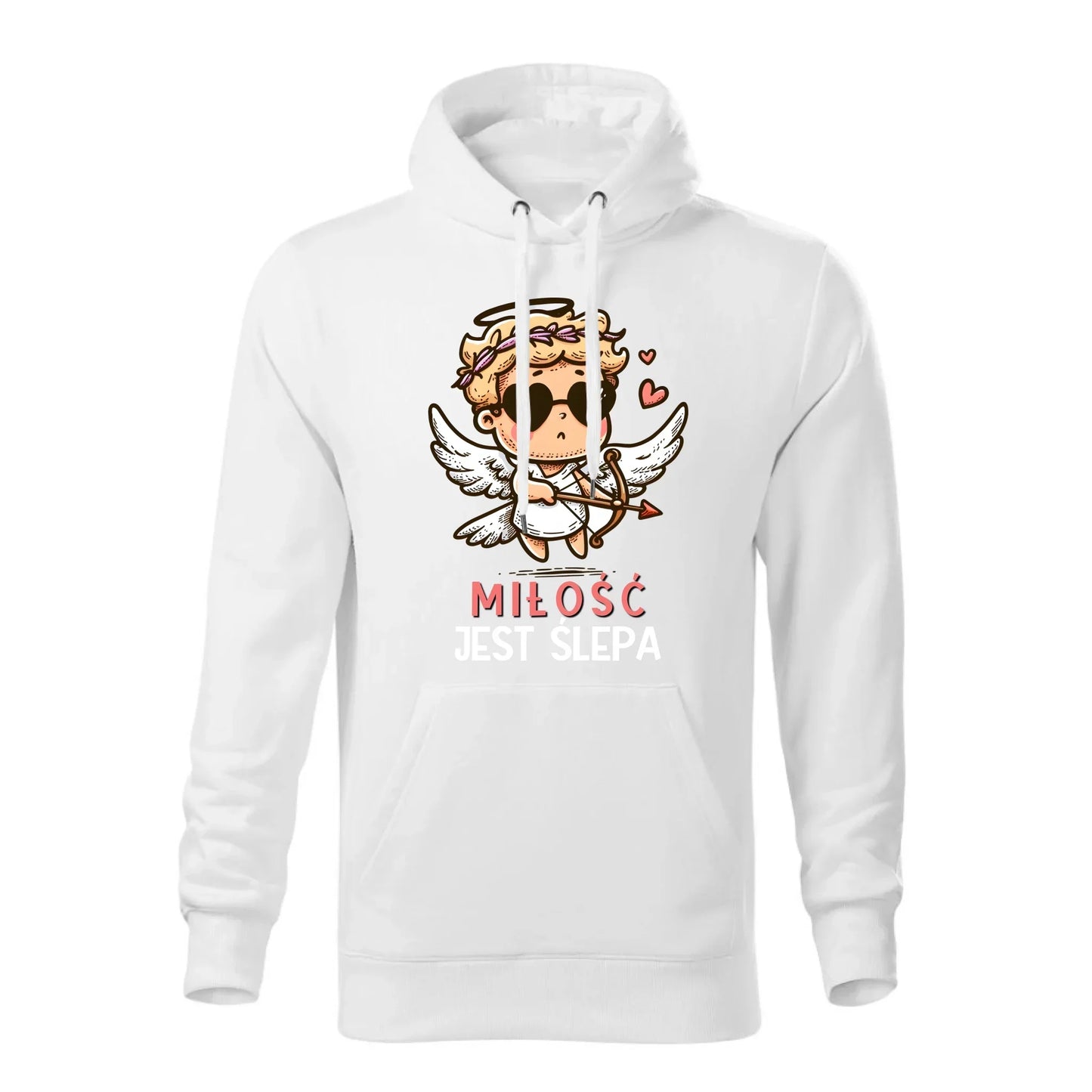 Miłość jest ślepa | Bluza męska z kapturem W48 - StoryCups.pl
