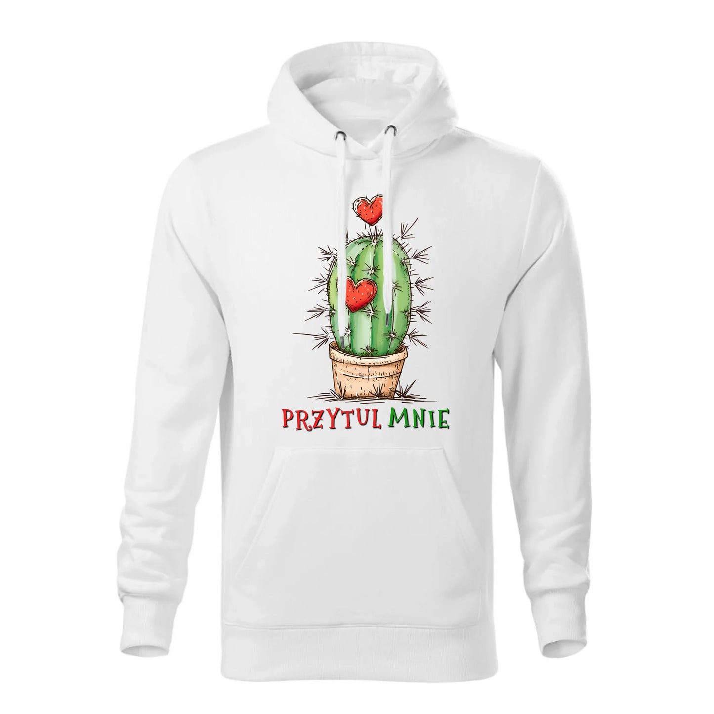 Personalizowana jesienna bluza z kapturem na prezent - biała - nadruk - hoodie