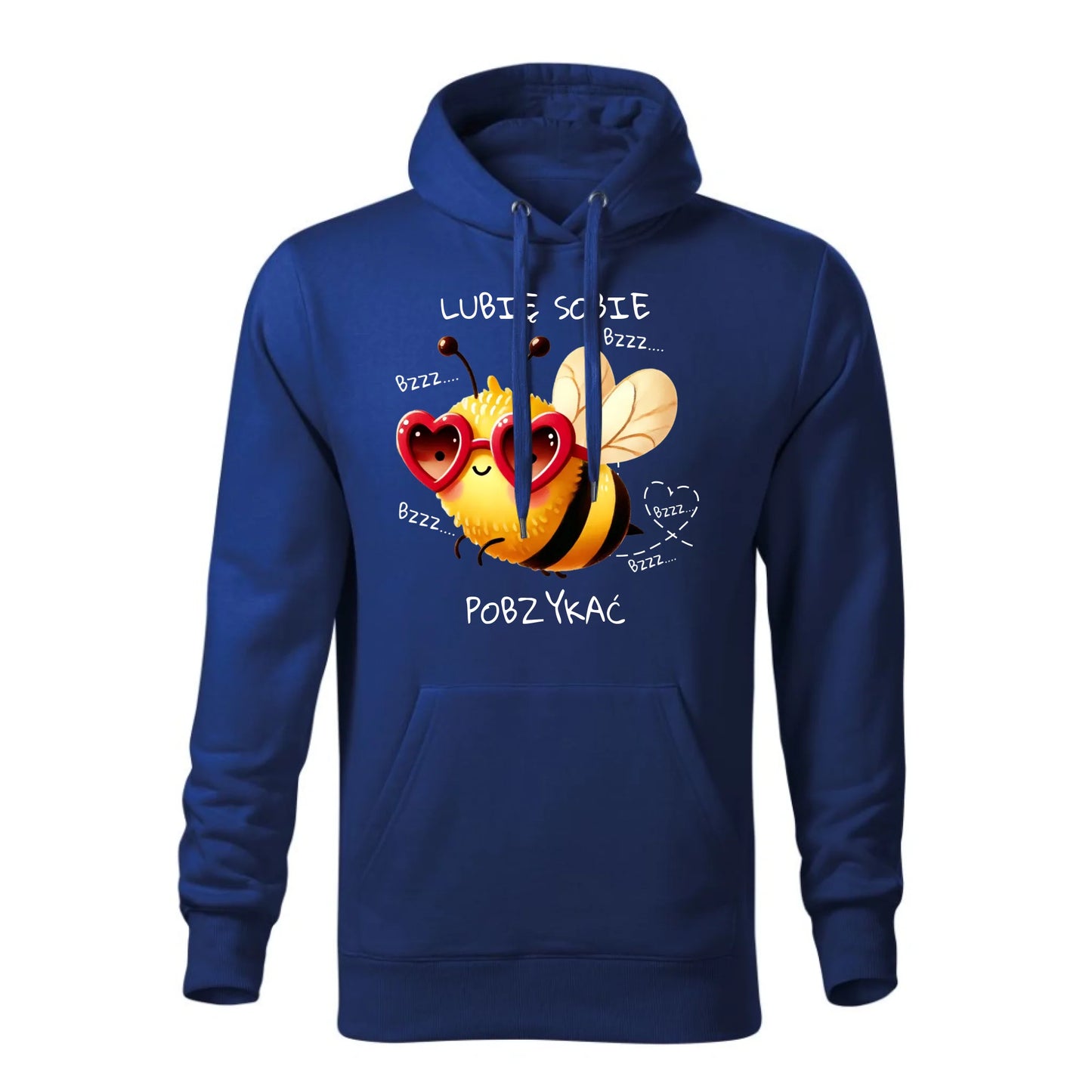 Personalizowana jesienna bluza z kapturem na prezent - niebieska - nadruk - hoodie