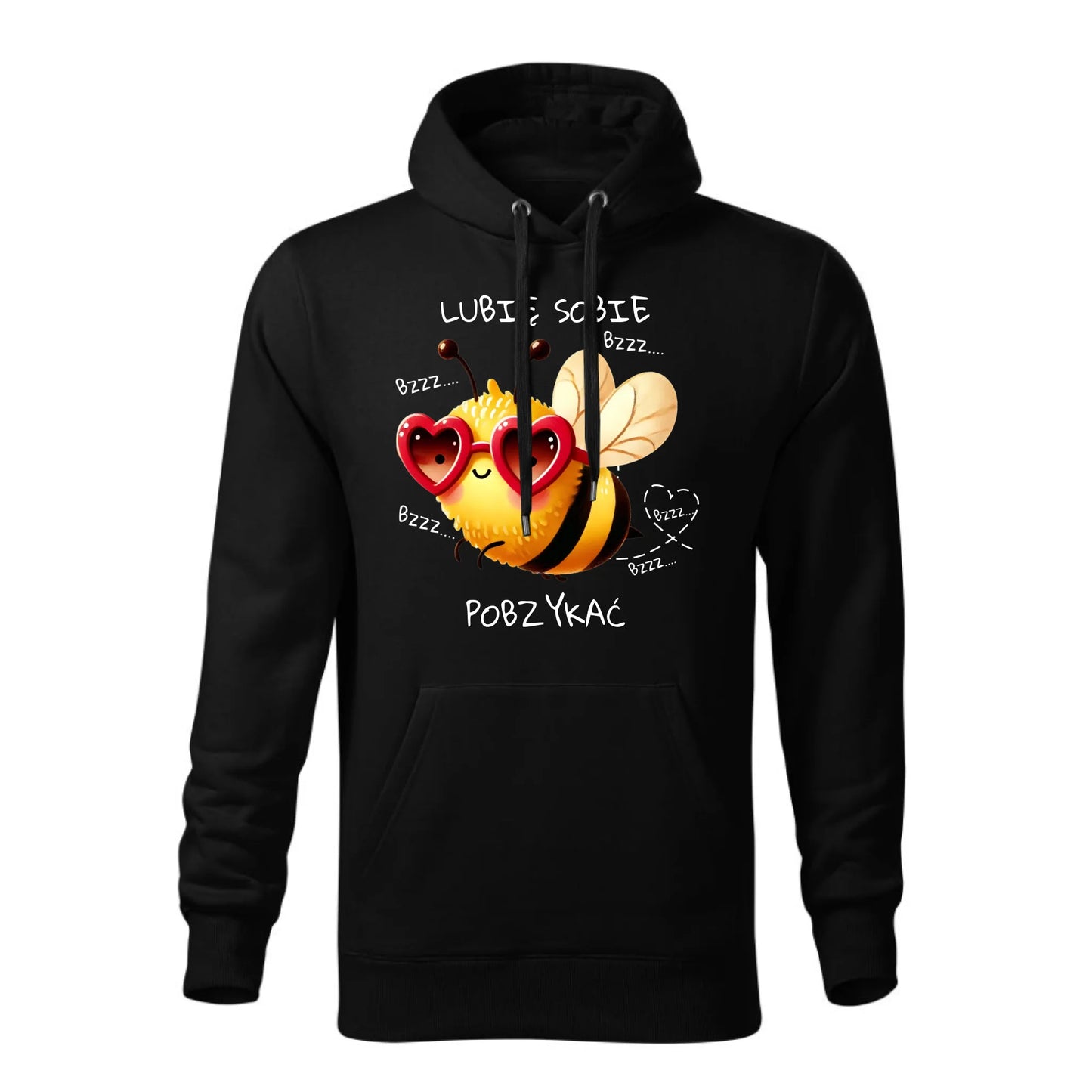 Personalizowana jesienna bluza z kapturem na prezent - czarna - nadruk - hoodie