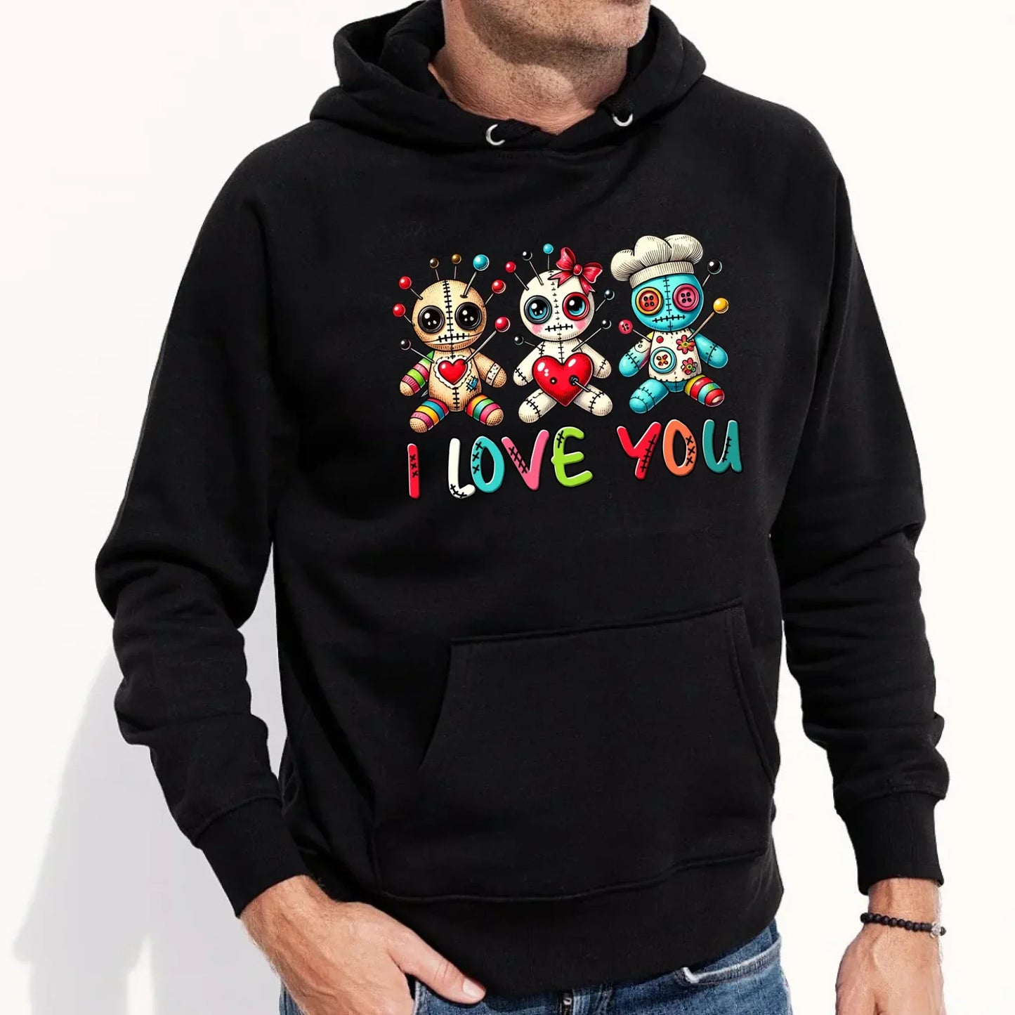 I Love You | Bluza męska z kapturem W52 - StoryCups.pl