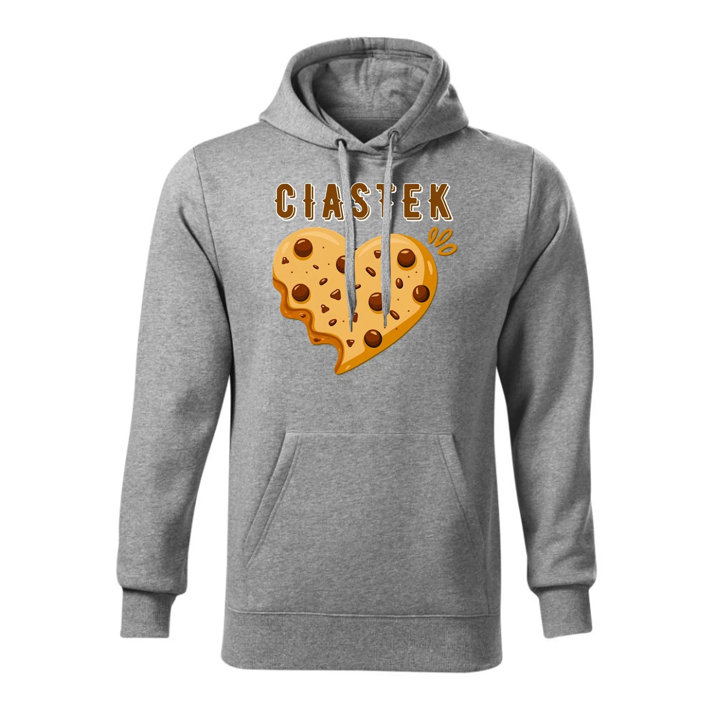 Personalizowana jesienna bluza z kapturem na prezent - szara - nadruk - hoodie