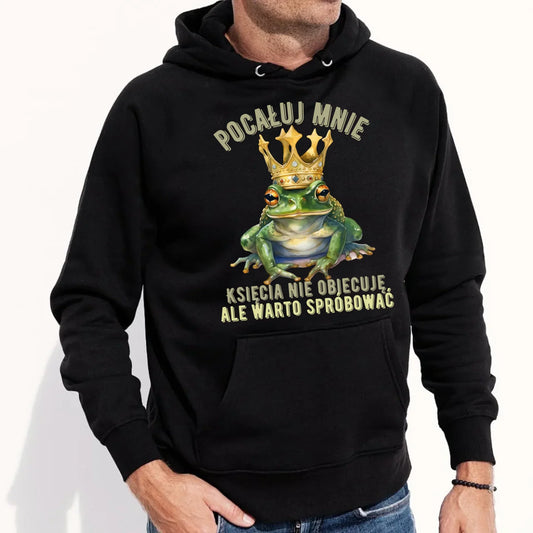 Księcia nie obiecuję | Bluza męska z kapturem W55 - StoryCups.pl