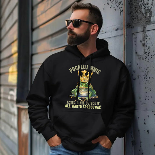 Księcia nie obiecuję | Bluza męska z kapturem W55 - StoryCups.pl