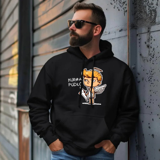 Kur#a pudło | Bluza męska z kapturem W56 - StoryCups.pl