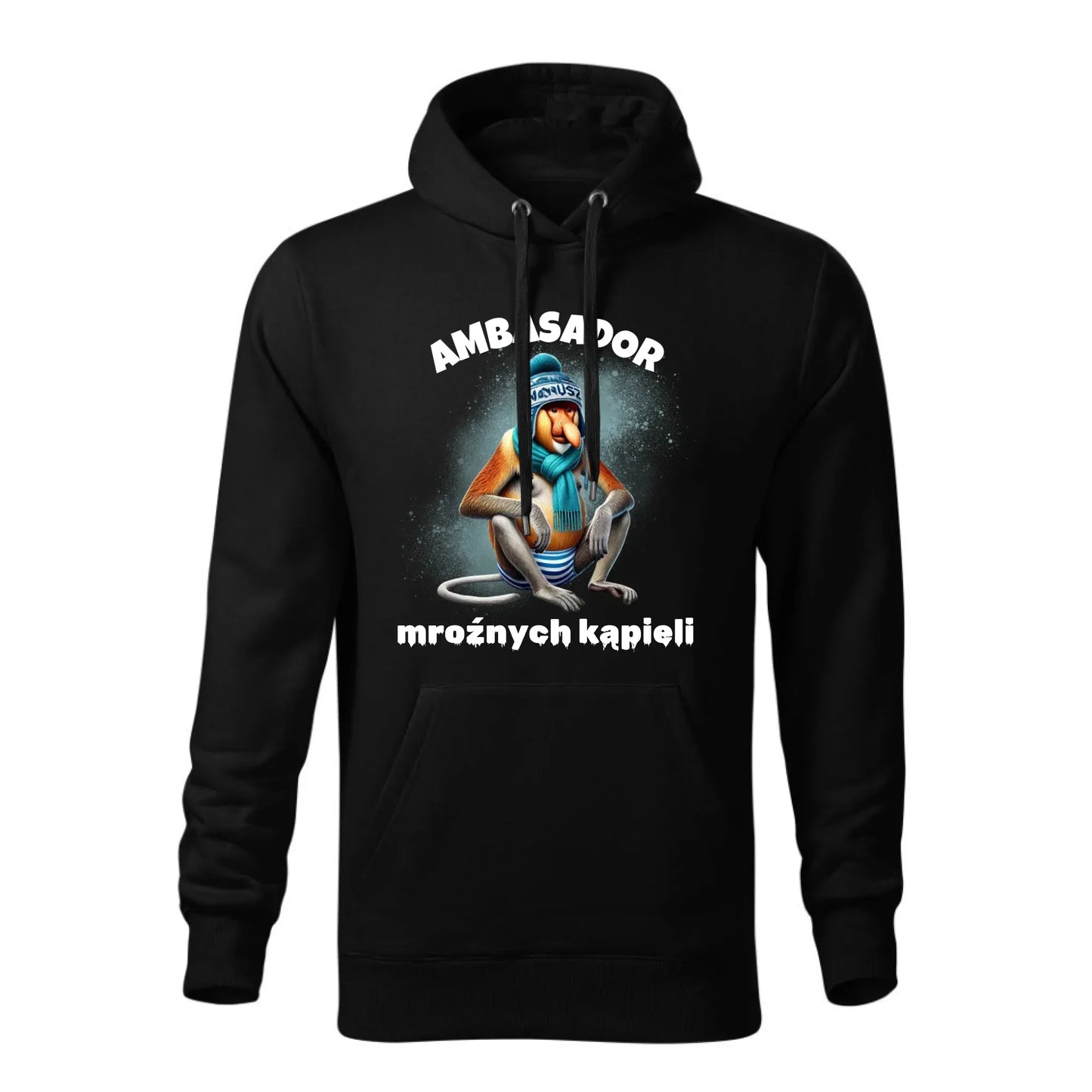 Ambasador mroźnych kąpieli | Bluza męska z kapturem HM03 - StoryCups.pl