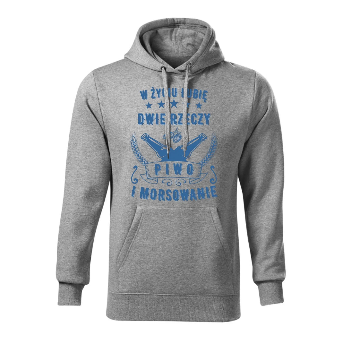 W życiu lubię dwie rzeczy piwo i morsowanie | Bluza męska z kapturem HM09 - StoryCups.pl