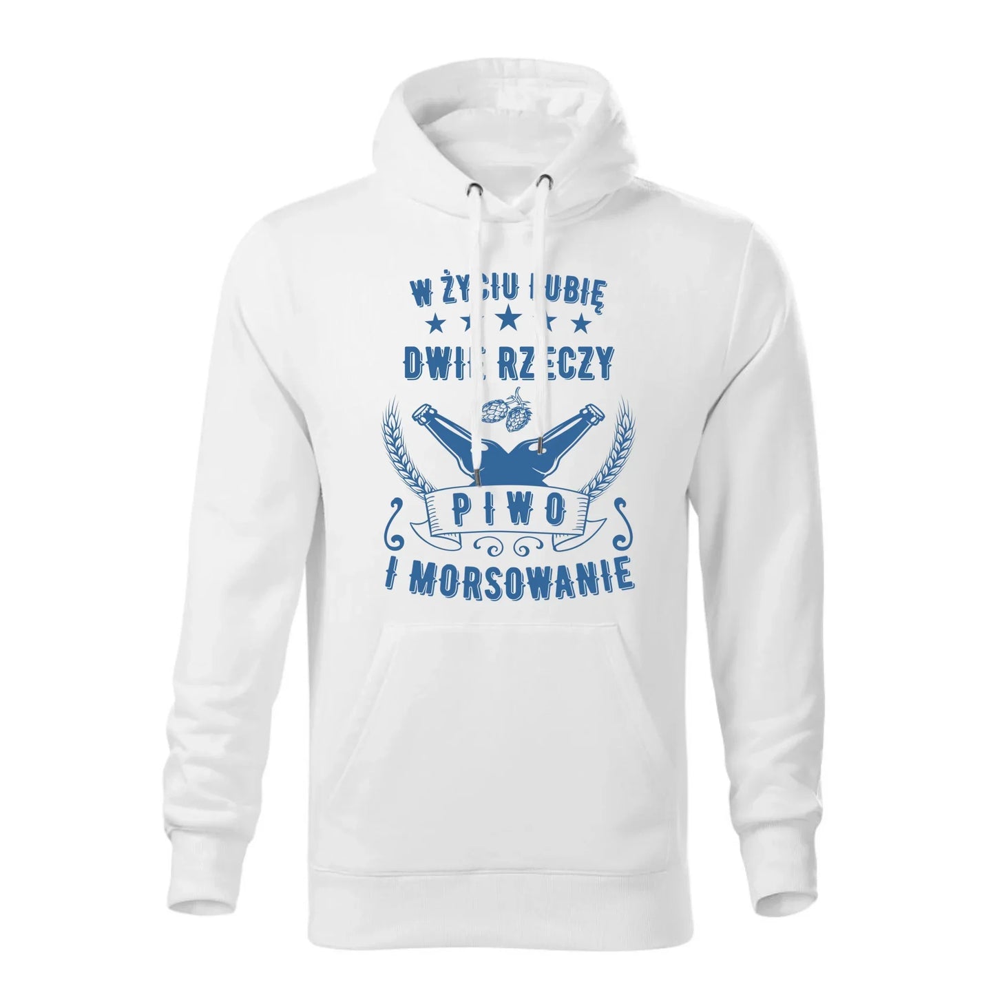 W życiu lubię dwie rzeczy piwo i morsowanie | Bluza męska z kapturem HM09 - StoryCups.pl