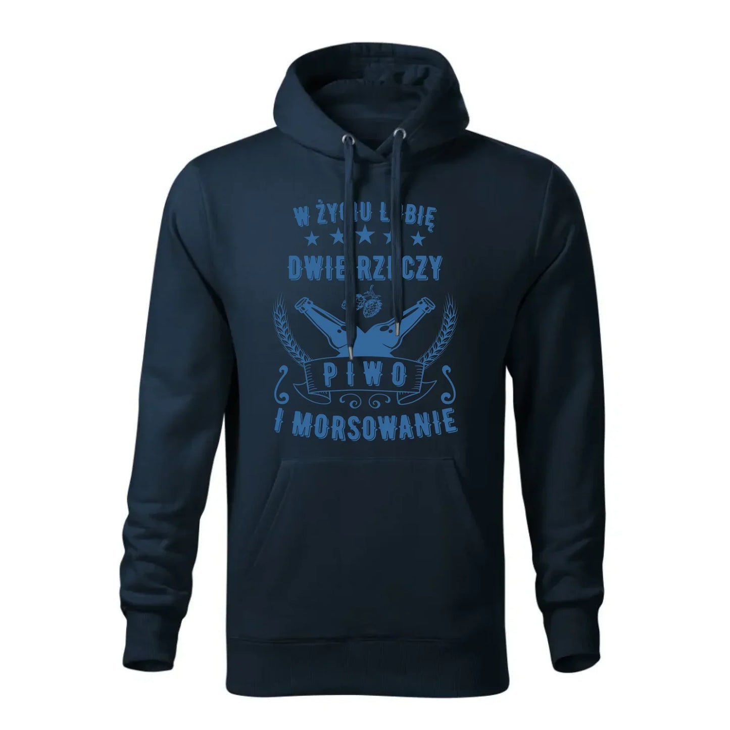 W życiu lubię dwie rzeczy piwo i morsowanie | Bluza męska z kapturem HM09 - StoryCups.pl