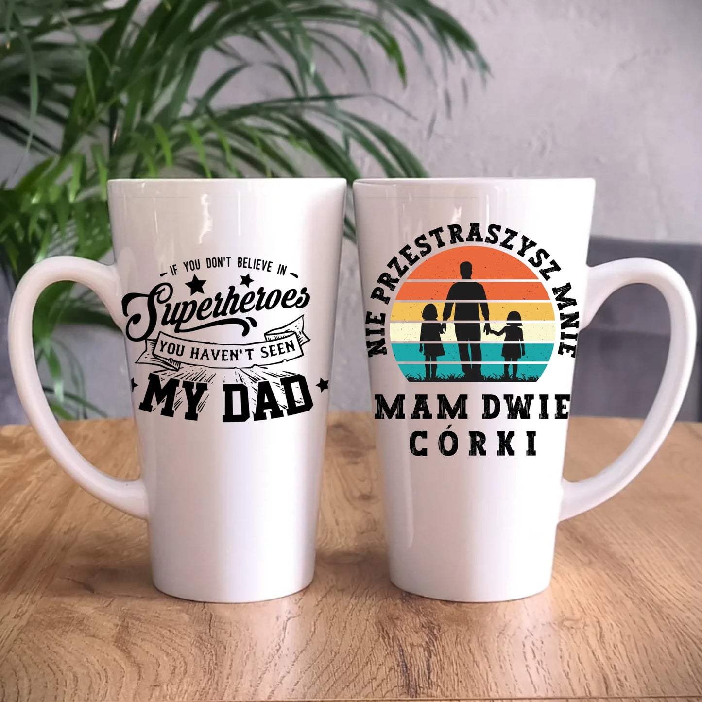 Personalizowany duży kubek dla taty prezent na Dzień Ojca Święta Urodziny