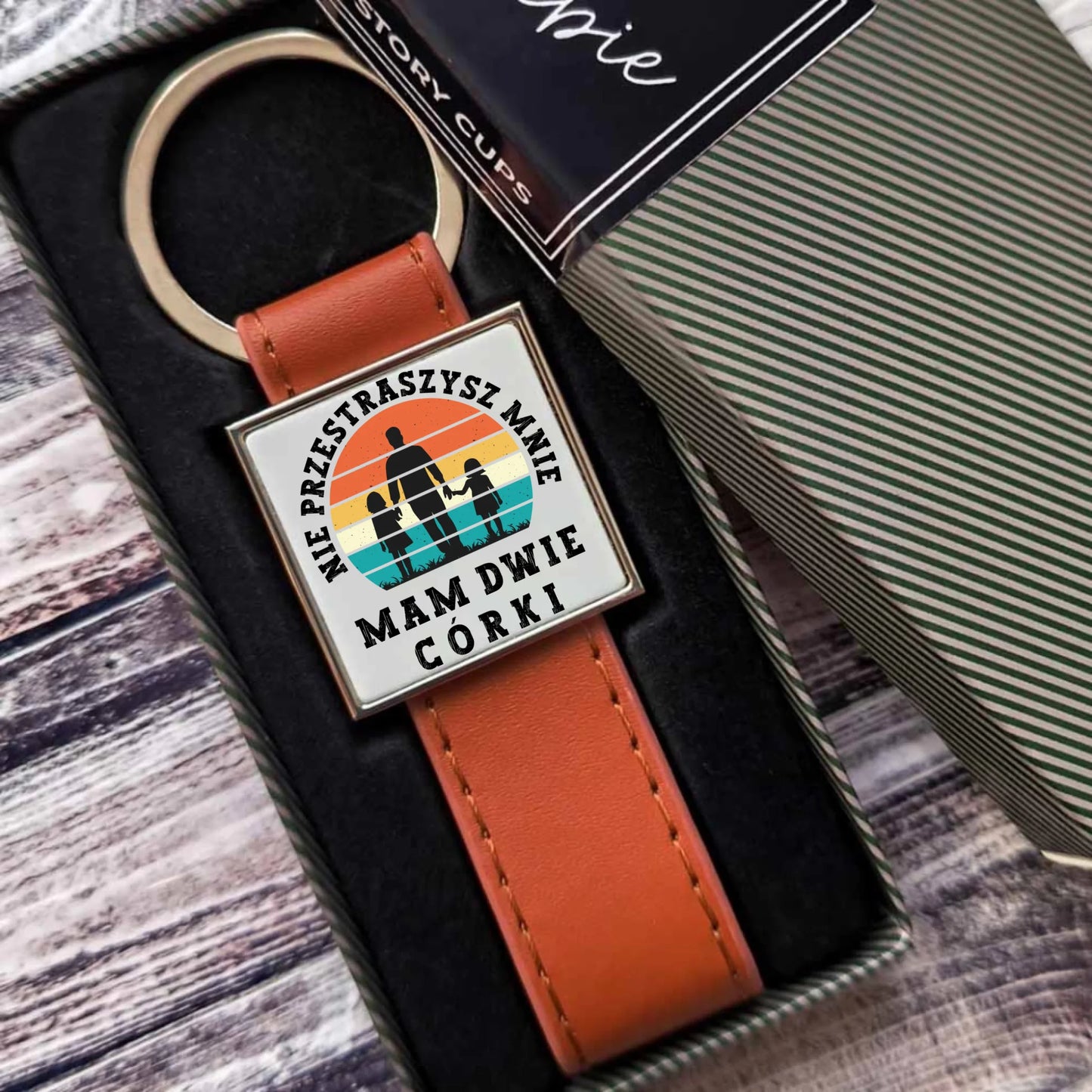 Personalizowany brelok z nadrukiem dla taty prezent na Dzień Ojca Święta Urodziny