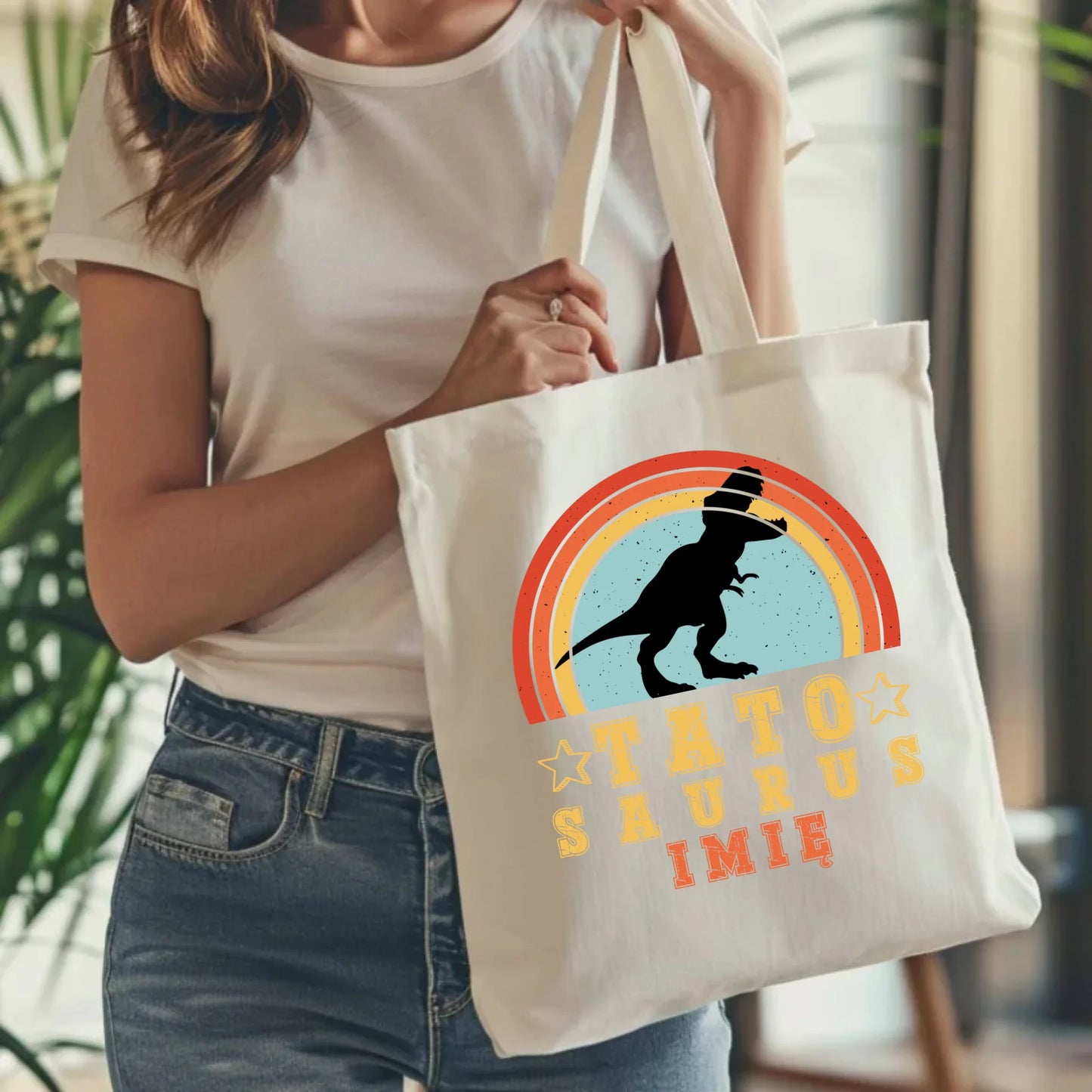 Personalizowana eco torba z nadrukiem dla taty - naturalna - prezent dla taty, Dzień Ojca, Święta, Urodziny