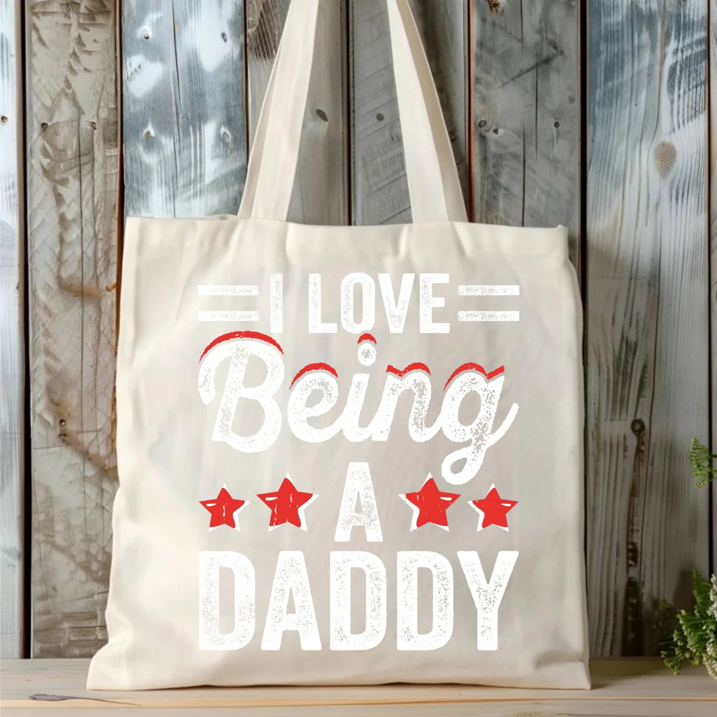 Personalizowana eco torba z nadrukiem dla taty - naturalna - prezent dla taty, Dzień Ojca, Święta, Urodziny