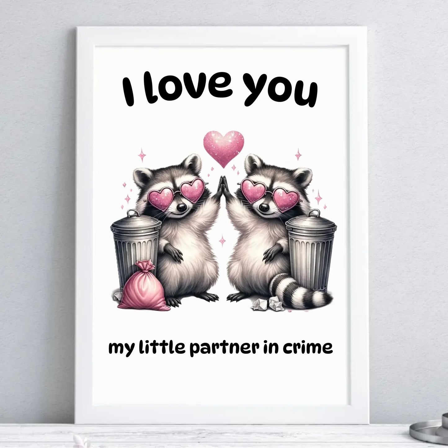 My little partner in crime | Plakat w ramie W27 - StoryCups.pl