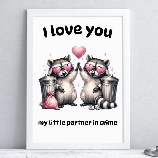 My little partner in crime | Plakat w ramie W27 - StoryCups.pl