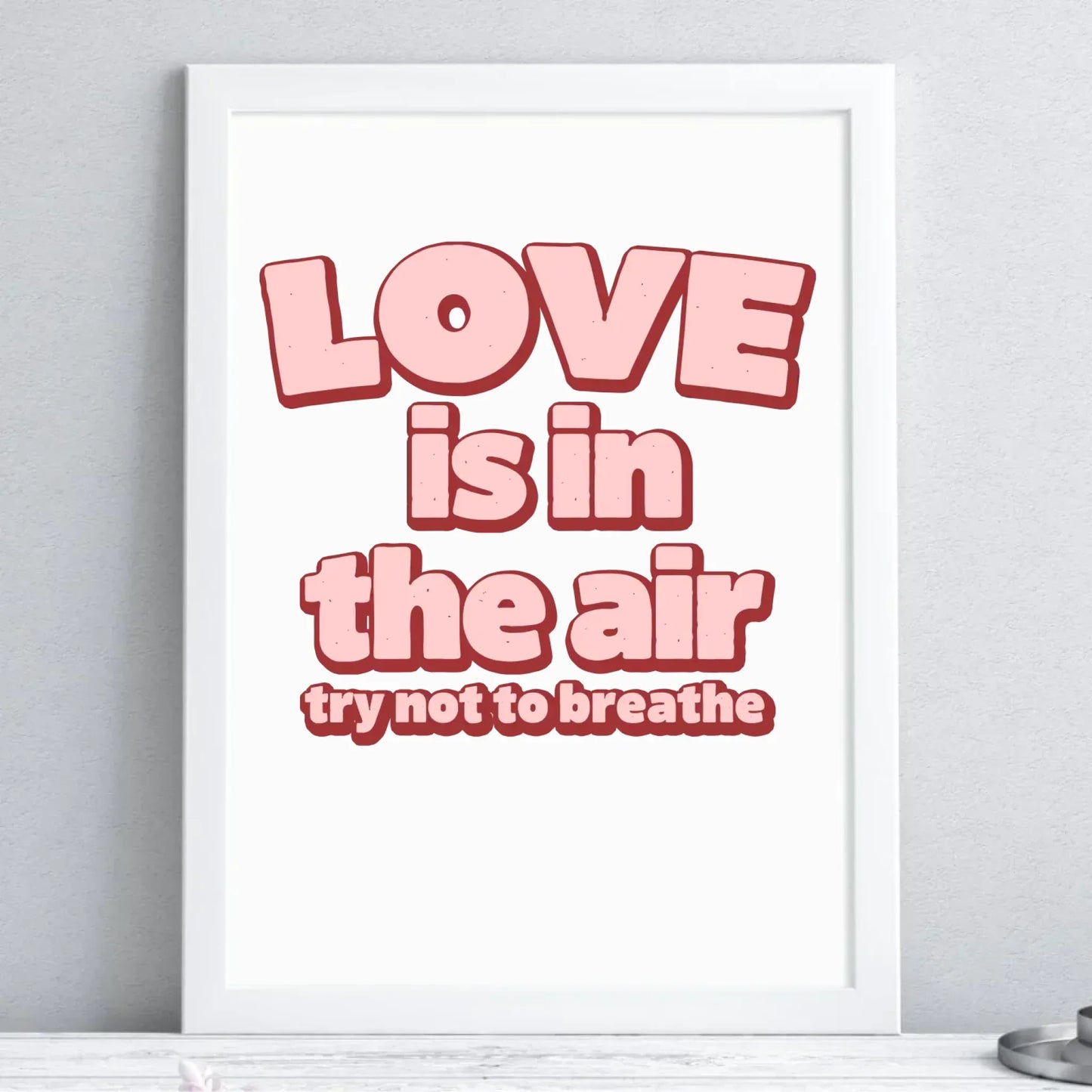 Love is in the air | Plakat w ramie W43 - StoryCups.pl