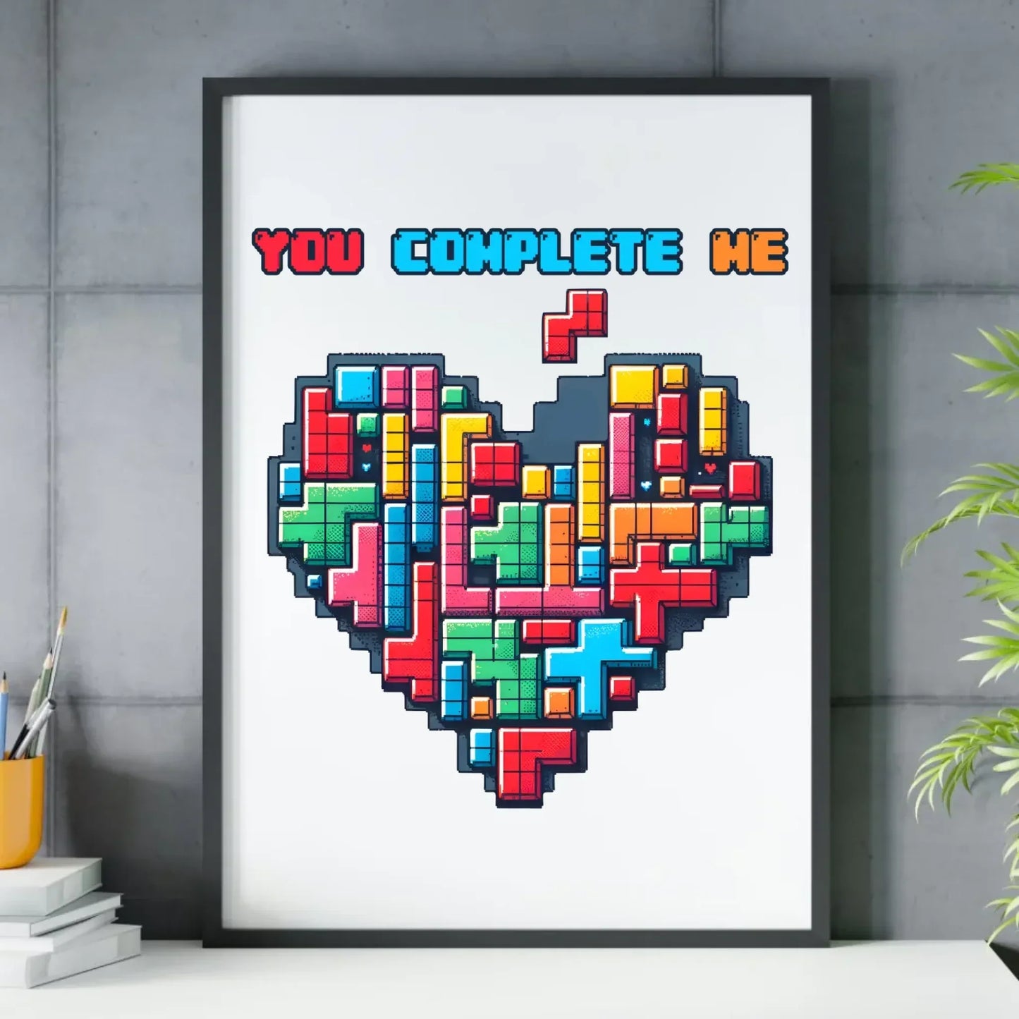 You complete me | Plakat w ramie W44 - StoryCups.pl