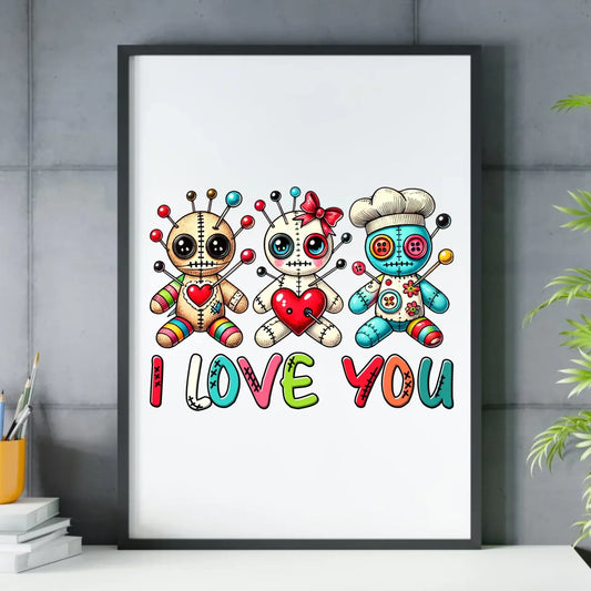 I Love You | Plakat w ramie W52 - StoryCups.pl