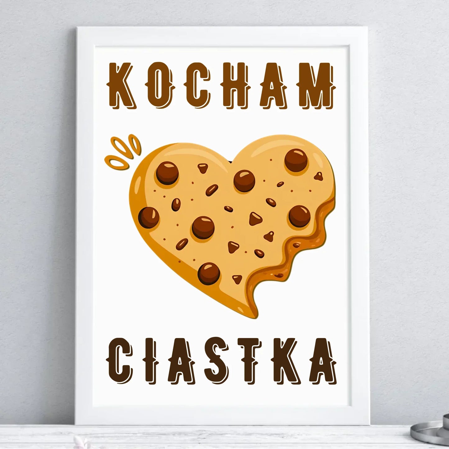 Kocham Ciastka | Plakat w ramie W53 - StoryCups.pl